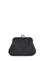 Leather Madras Coin Purse Etrier Black madras EMAD654